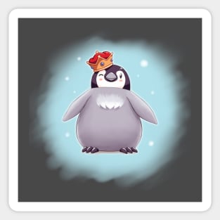 Emperor Penguin Chick 1 (Background) Sticker